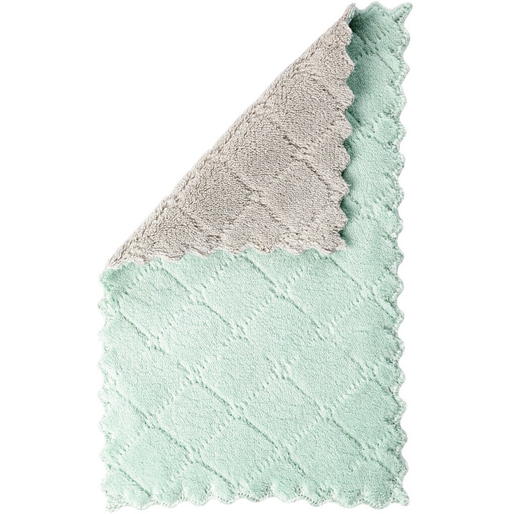 ! Chiffon antiadhésif en microfibre absorbant à Double couche, 1/2/5/10 pièces, serviette de nettoyage domestique, huile, outil de cuisine: 04 / 10PCS