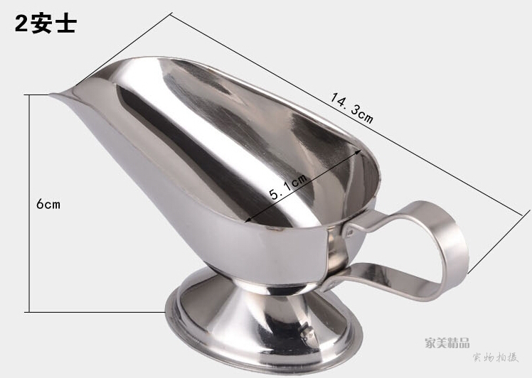 Gravy Boten Rvs Biefstuk Gravy Saus Boot Container Plaat Servies