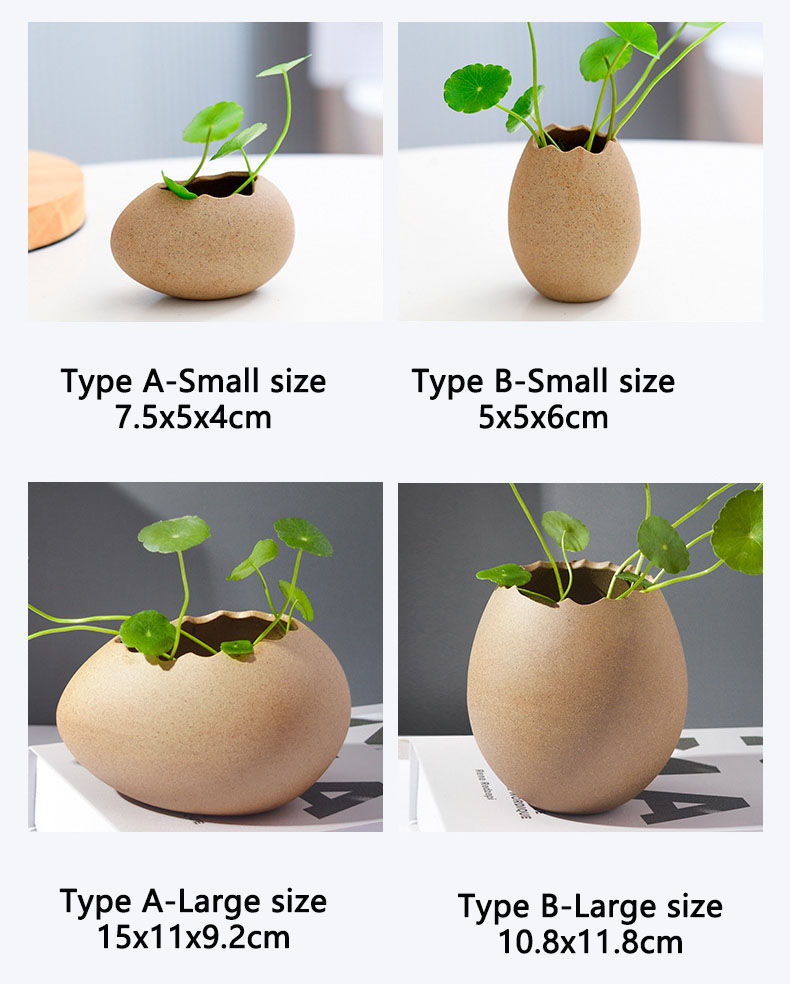 Wabi-sabi – vaisselle en céramique, coquille d&#39;œuf d&#39;oiseau, bol à soupe Dessert, assiette à crème glacée, Pot de plantes en céramique, de nouveauté, décoration de la maison