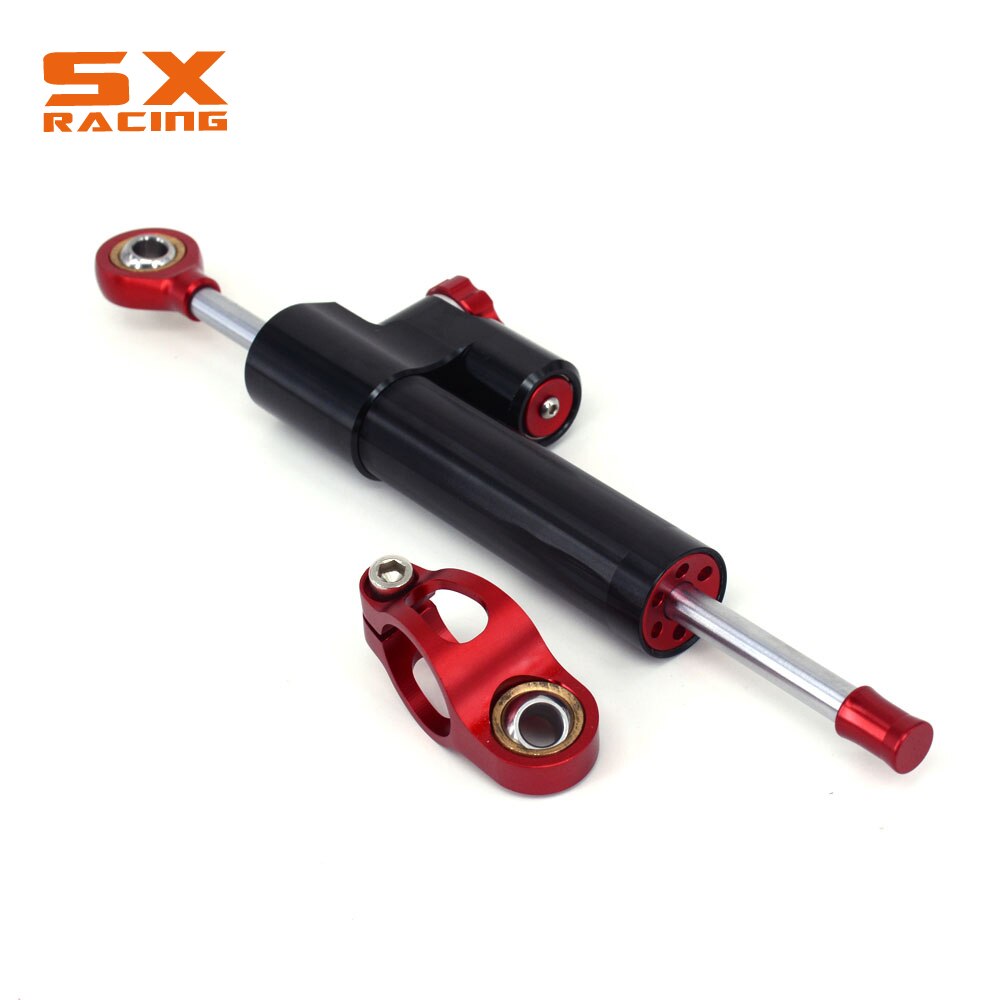 Motorcycle Steering Damper Stabilizer Bracket For DUCATI 696 796 795: Black Red