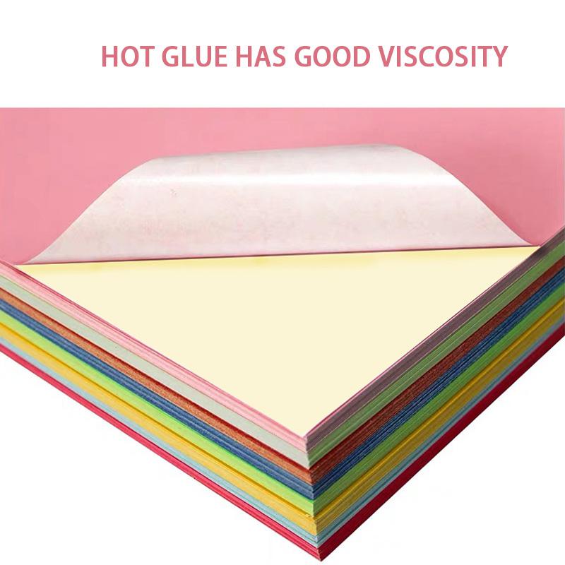 100 Sheets/Bag Of Color Adhesive Printing Paper A4 Adhesive Color Paper Fluorescence Non Drying Adhesive Coloured Paper