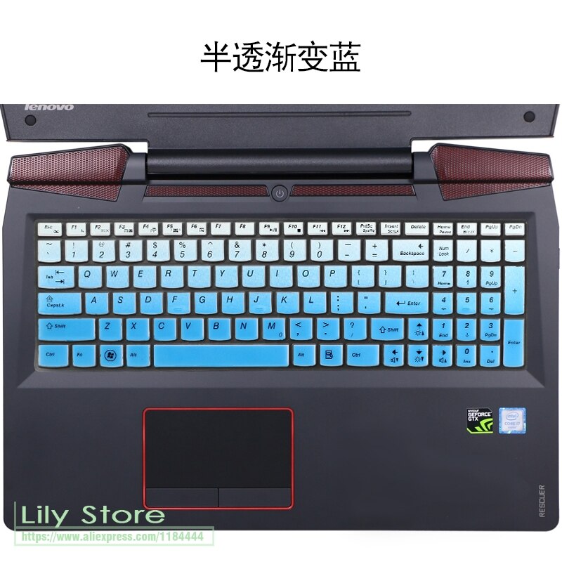 Dla Lenovo IdeaPad 100 300 500 700 900 serii 300-17ISK 700-17ISK Y700-17ISK Y700-17 17.3 cal 17 klawiatura silikonowa pokrywa: fadeblue