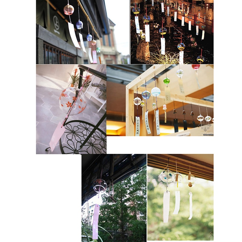 1pc vindklocka japan vindspel handgjorda glas furin spa kök kontorsinredning japansk rumsinredning för heminredningsfest