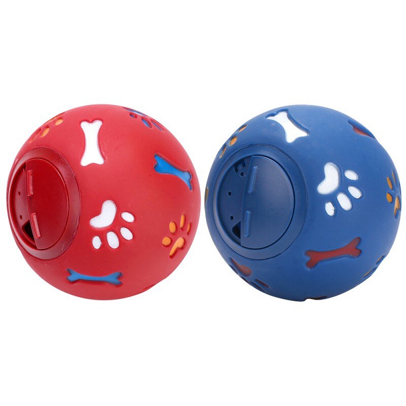 Hondenvoer bal speelgoed hond lekkage puzzelbal veilige interactie voor honden melkgeur rubber bijtbestendig rood blauw speelgoed