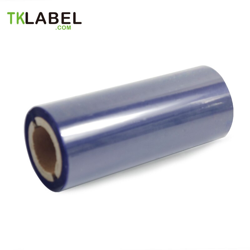 Blue color Thermal Transfer Ribbon 110 mm x 100 m Resin Coated for PET/PVC/Vinyl Label Zebra TSC Eltron label printer 1" core