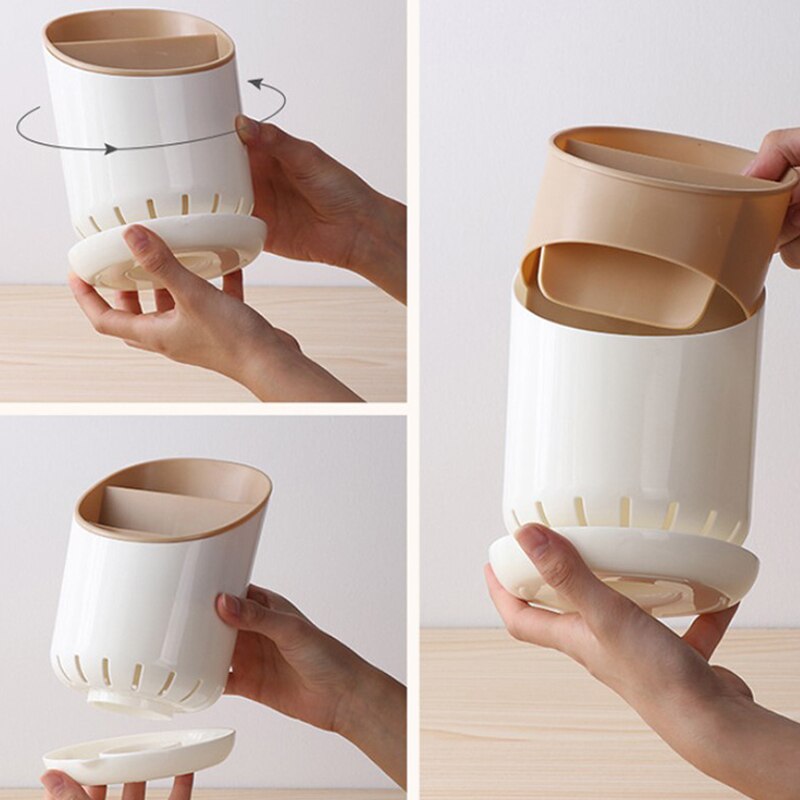 Bestek Opslag Houder Bestek Afdruiprek Container Droogrek Antislip Servies Mes Lepel Vork Opbergdoos Keuken Organizer