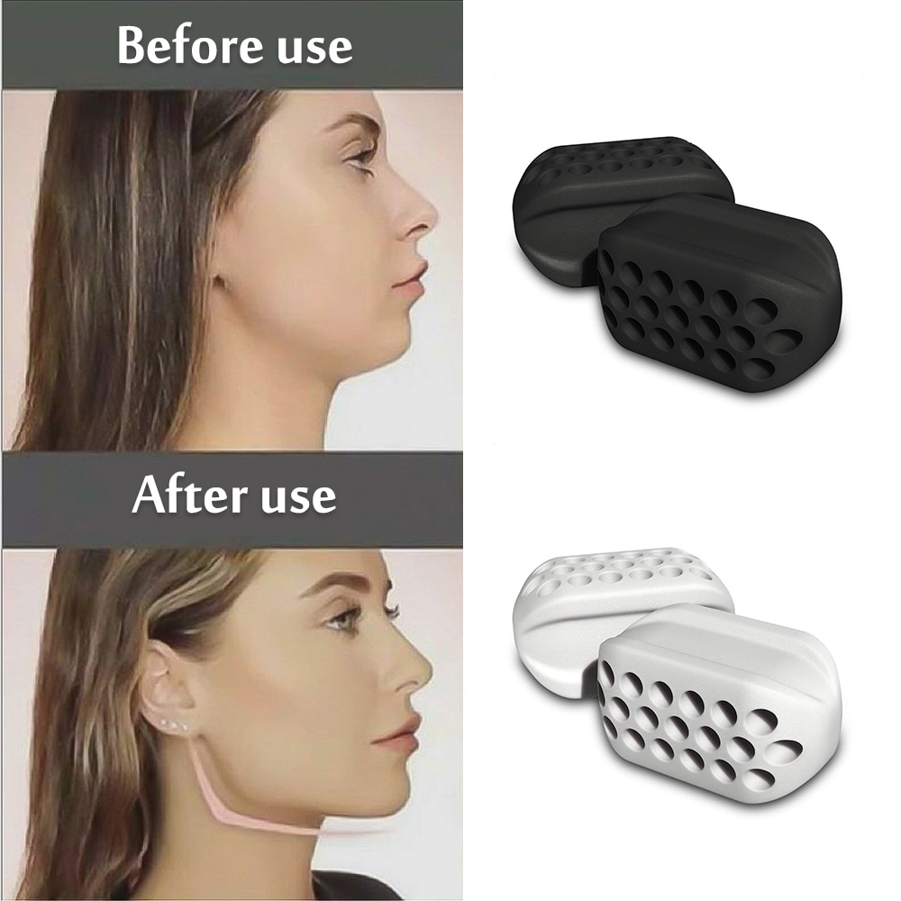 2pc Food-grade Silica Gel Jawline Exercise Ball Muscle Trainin Fitness Ball Neck Face Toning Jawrsize Jaw Exerciser Muscle Relex