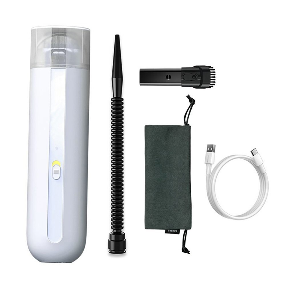 Baseus Car Vacuum Cleaner 5000pa Mini Wireless Car Dual-use Home Portable High-suction Handheld Vacuum Cleaner: white