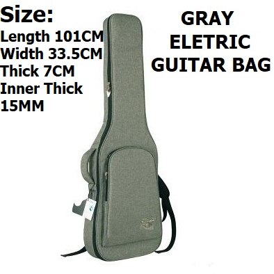 Akustisk gitarrväska 41 tums balladgitarrväska elgitarrväska 36 tums folkgitarrväska basväska gitarrskyddsväska: Elektrisk väska 15mm
