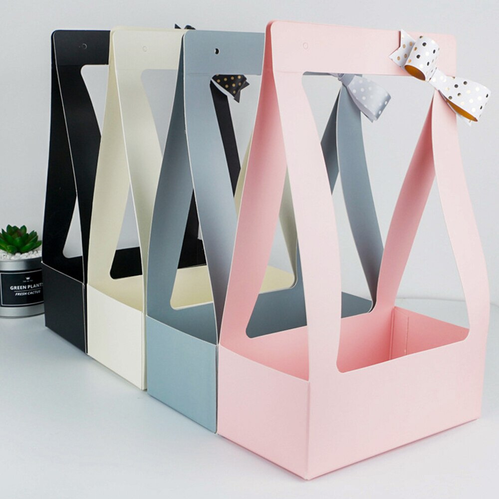 5 pièces présente boîte Bouquet papier pliable boîte à fleurs pour salon boîte de mariage emballage fête Festival boîte à fleurs