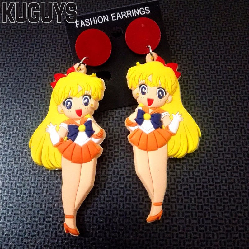 KUGUYS Hyperbole Jewelry 5 Style Beautiful Fairy Earrings for Womens Pendientes Acrylic Brincos Cute Large Earring