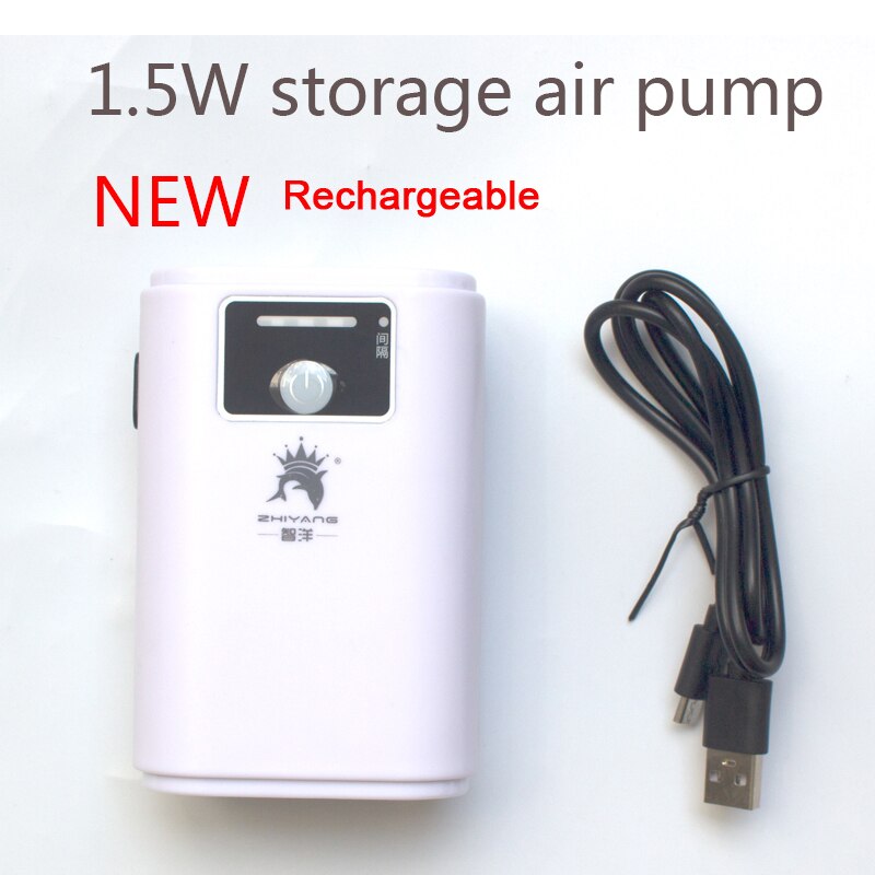 mini akwarium USB pompa powietrza tlenu Protable samochód natleniony akwarium odkryty wędkowanie AC/DC akumulator litowy akumulator: 1.5W Rechargeable