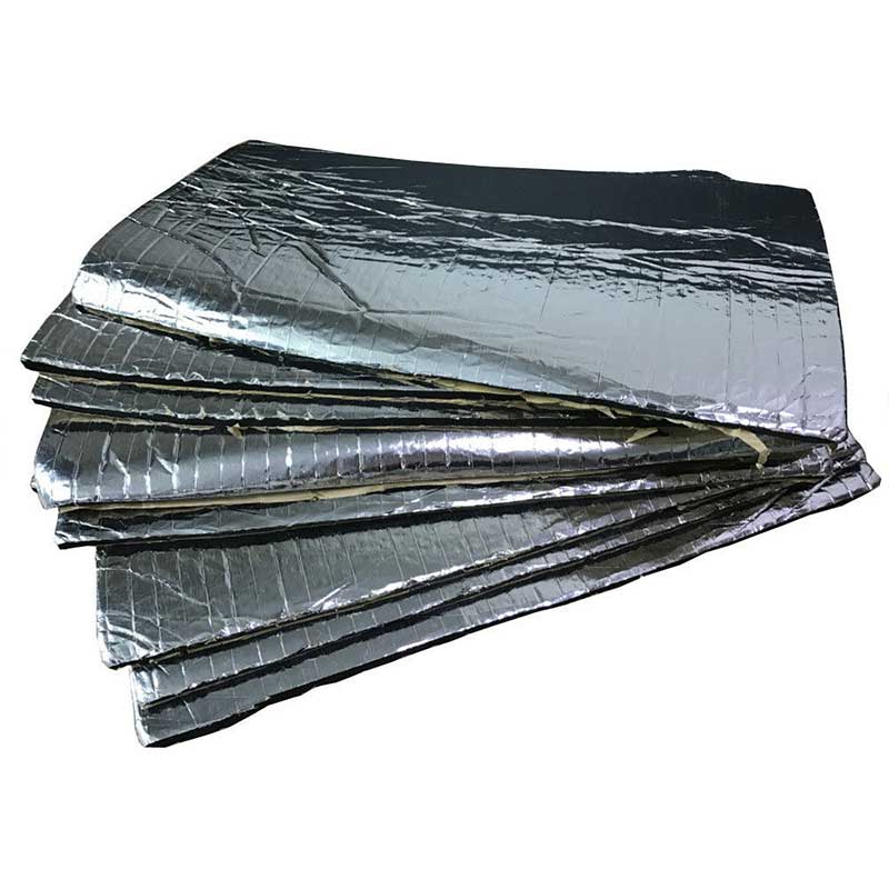 12 Sheets 5mm Car Van Sound Proofing Insulation Cotton Aluminum Foil Deadening Closed Cell Foam Glass Fibre Automotive Interior