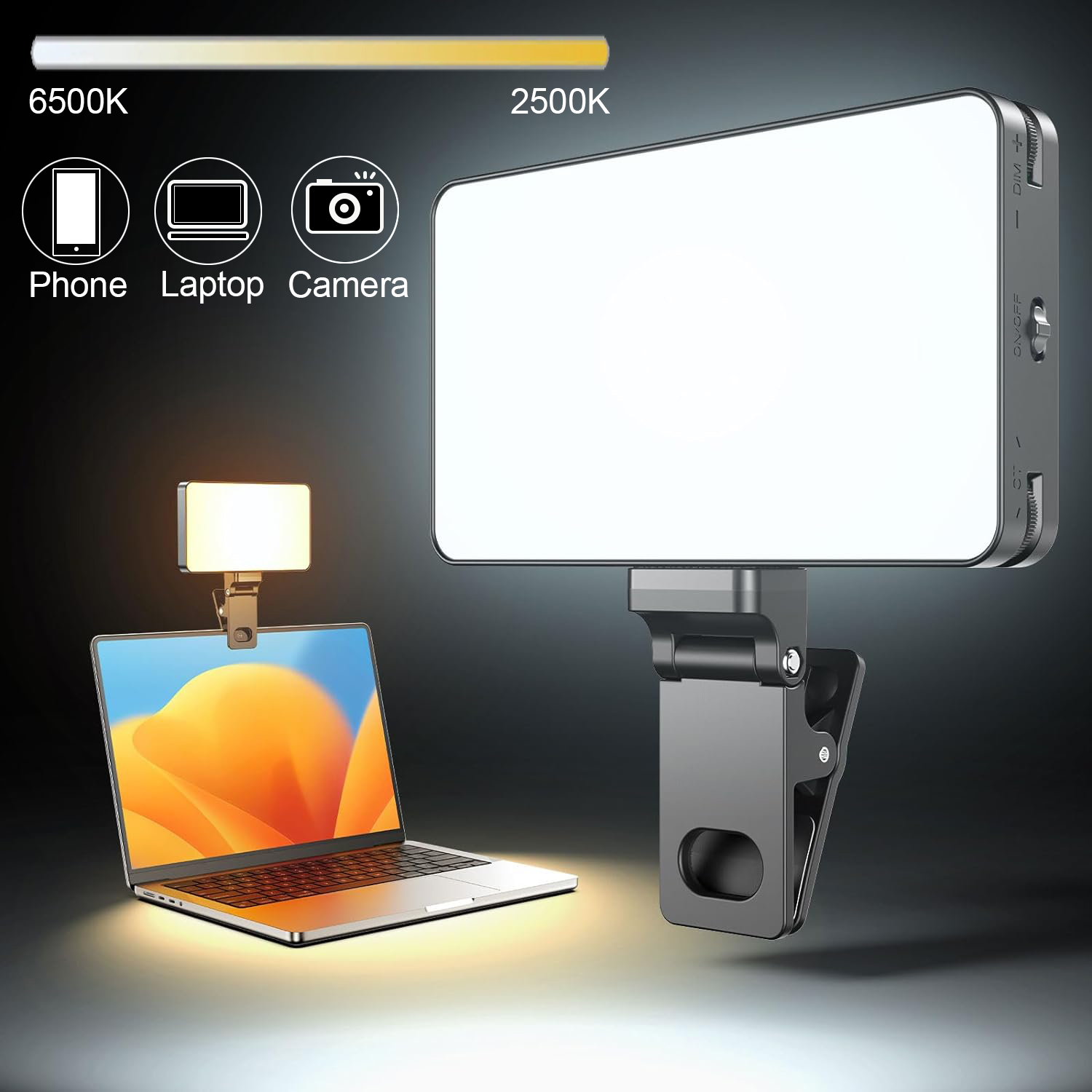Mini-Fülllicht, aufsteckbare LED-Selfie-Lichter für Telefon, Laptop, Tablette, PC, Kamera, universelle wiederaufladbare Fotografie, machen-hoch-Fülllampen