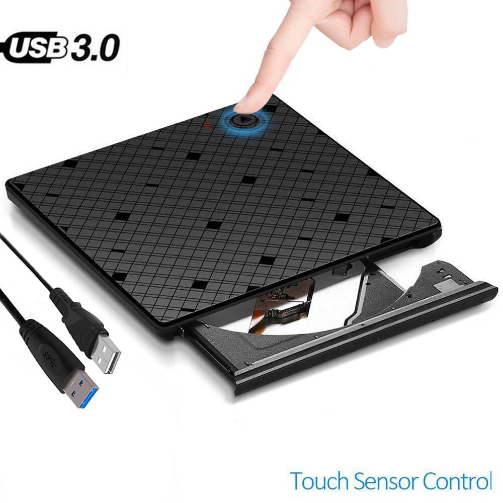 Externer DVD-ROM Optisches Laufwerk USB 3.0 CD DVD Rewriter Brenner Reader für Laptop PC MAC Mobile Recorder Computer/Büro zubehör