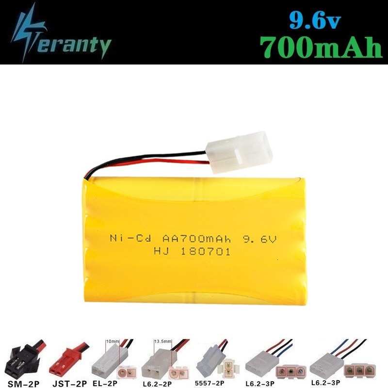 700mah 9.6v Rechargeable Battery For Rc toys Cars Tanks Robots Gun NiCD Battery AA 9.6v 700mah Batteries Pack For Rc Boat 1PCS