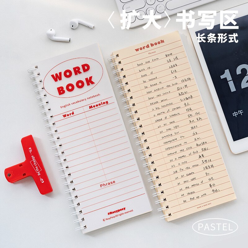 Cuaderno en espiral de estilo fresco para estudiantes, Bloc de notas, Agenda estacionaria, planificador, notas semanales, papelería, proveedores escolares, 62 hojas