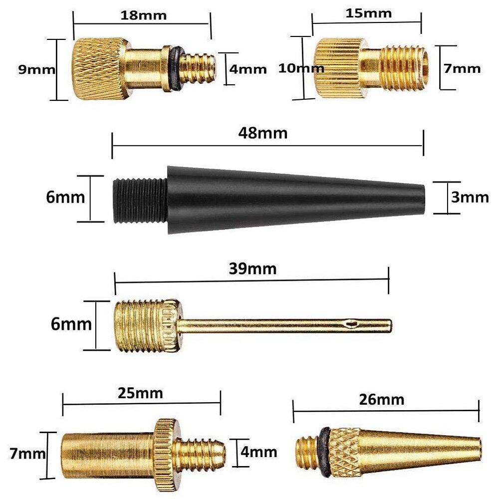 Fiets Valve Adapter Set Sv Av Dv Fiets Pomp Naalden Adapter Fiets Tire Inflator Luchtpomp Compressor Fiets Valve Converter