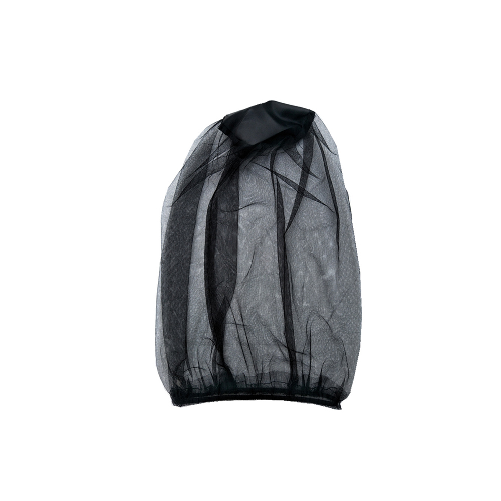 Outdoor Hoofd Gezichtsmasker Hoed Netto Cover Anti-muggenhoes Klamboe Cap Reizen Ademend Hoofd Mesh Covers Vissen Caps: Black