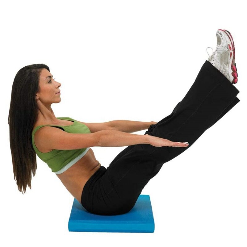 Dicke tpe-balancematte mit flacher unterstützung für knöchelrehabilitation und -training, geeignet für yoga, fitness und gleichgewichtstraining
