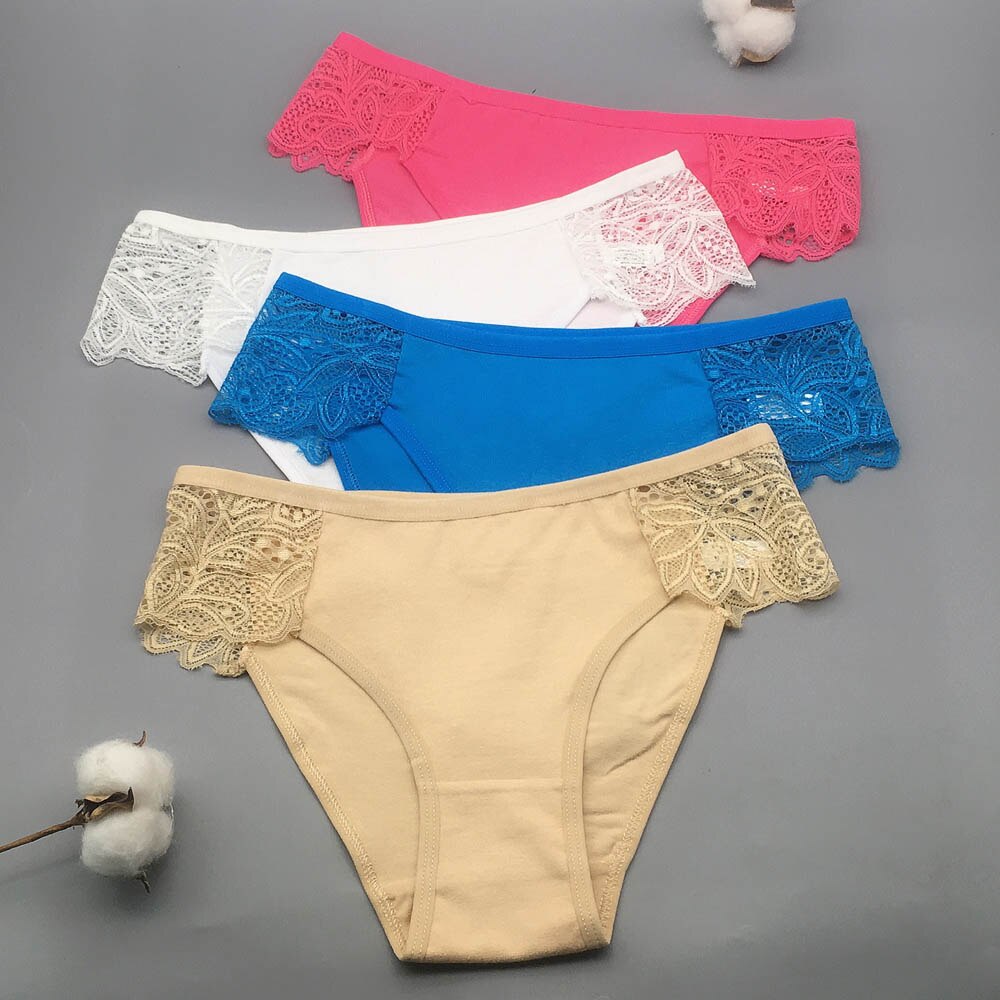 3 Pcs / Lot 2022 Underwear Women Sexy Lace Women Panties M L XL 9309: SET 1 / XL