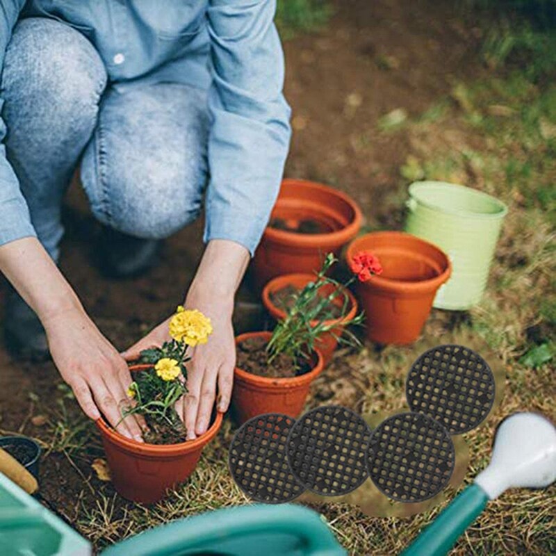 Bonsai Wire Set with Flower Pot Hole Mesh Pad,Copper Bonsai Training Wire for Bonsai Tree Kit 20 Plastic Mesh Mat