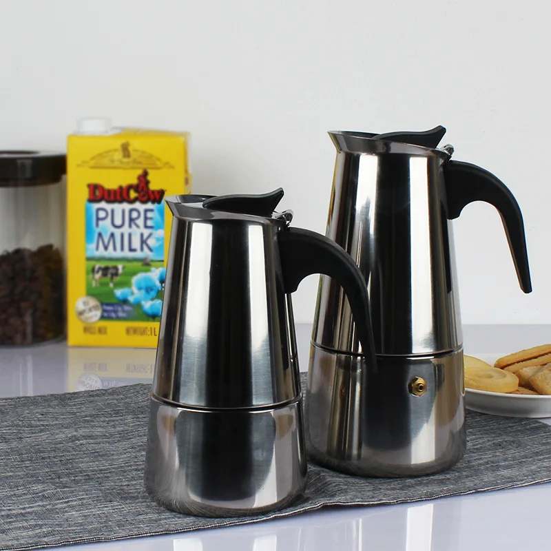 Dzbanek robić kawy Mocha Domowy ekspres robić kawy ze stali nierdzewnej Kuchenka indukcyjna Ogrzewanie Mocha garnek Espresso