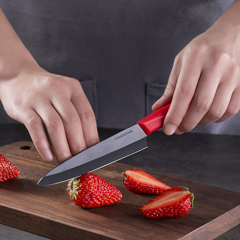 Middia Zwarte Keramische Fruit Mes In 4.5 Inch Paring Messen Kaas Mes Steak Mes Met Zwart Blad Keukengerei