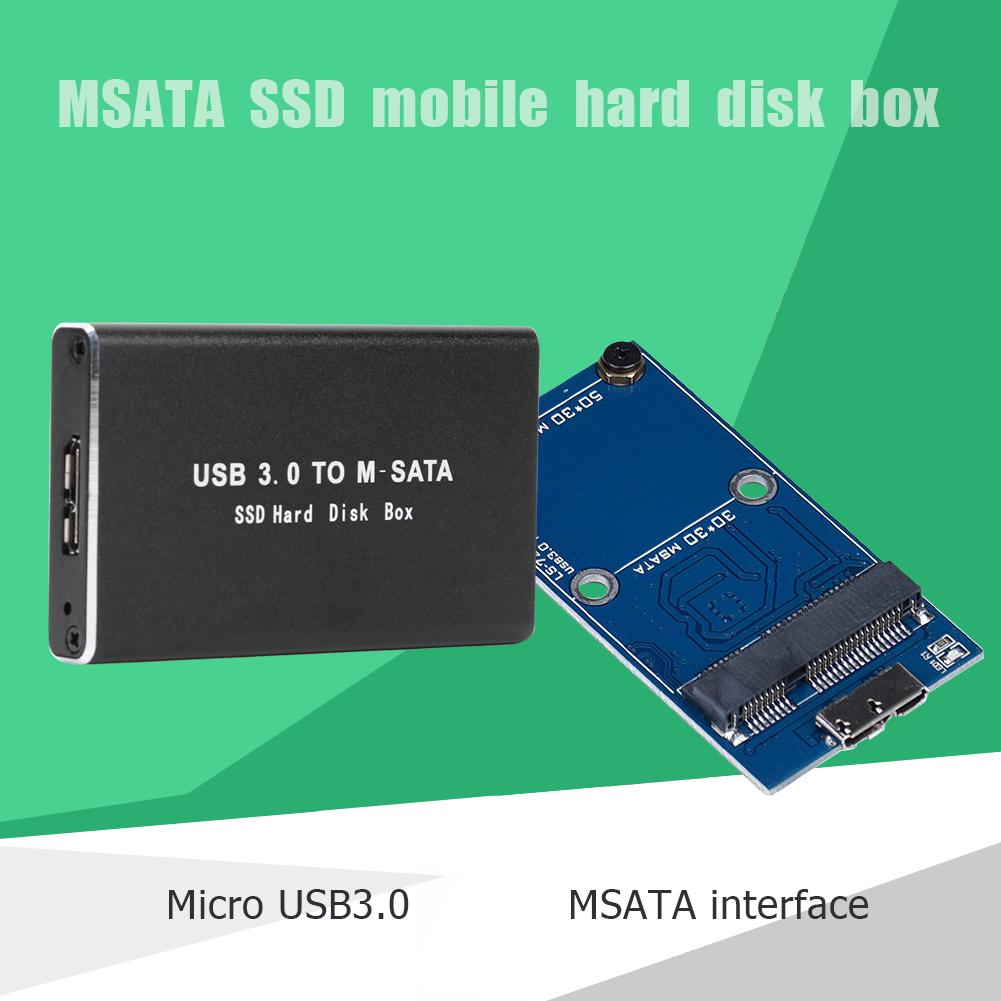 Vktech ssd sak harddisk kabinett usb 3.0 til msata adapter ekstern harddiskboks hdd kabinett msata mobil ssd disk tilfelle