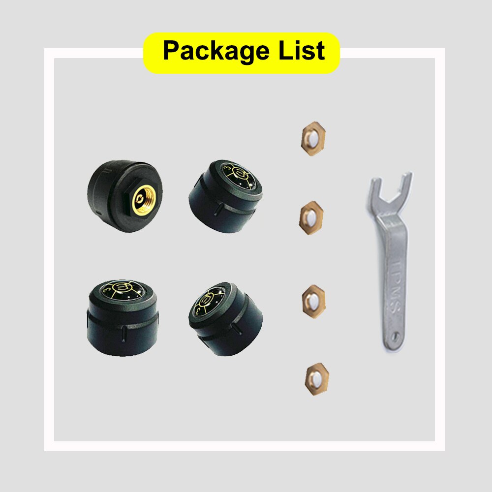 Motorcylce Tpms Android Ios Bluetooth 5.0 8.0 Bar Auto Led Display Externe Sensoren Bandenspanningscontrolesysteem Monitor