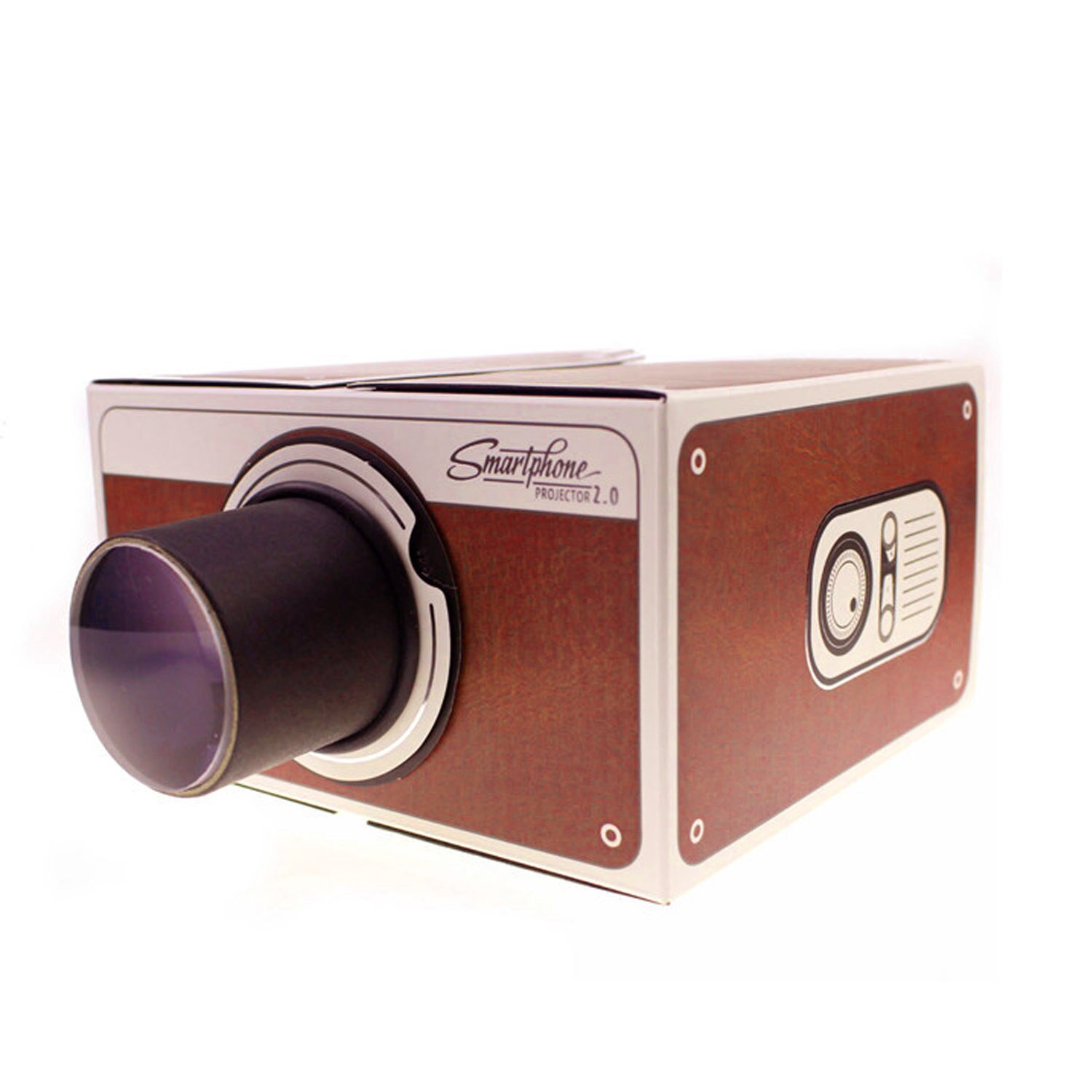 SUNNYLIFE Portable DIY Cardboard Smartphone Projector Home Theater Cinema Mobile Phone Projetor Proyector for Kids Children