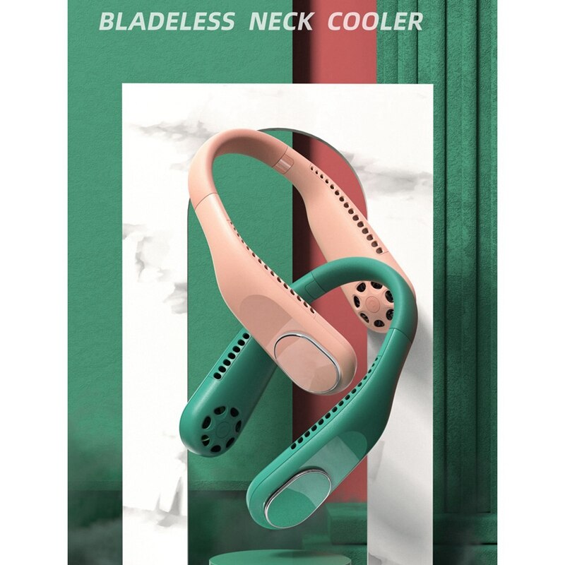 Mini leafless fan, hanging neck leafless fan, rechargeable fan, silent sports fans for home and outdoor use, portable fan