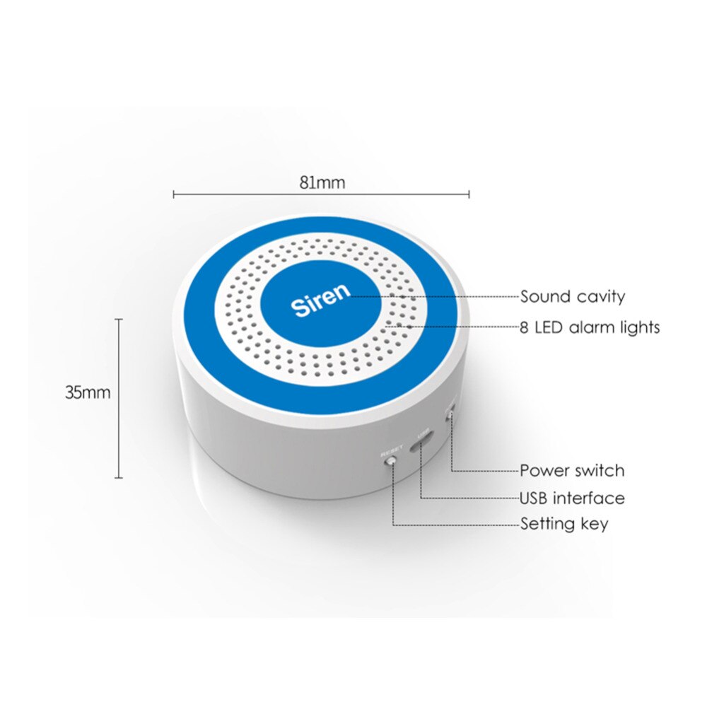 KONLEN Wireless Water Sensor Detector Siren Remote Control Bathroom Overflow Leakage Detection Strobe Siren Alarm System