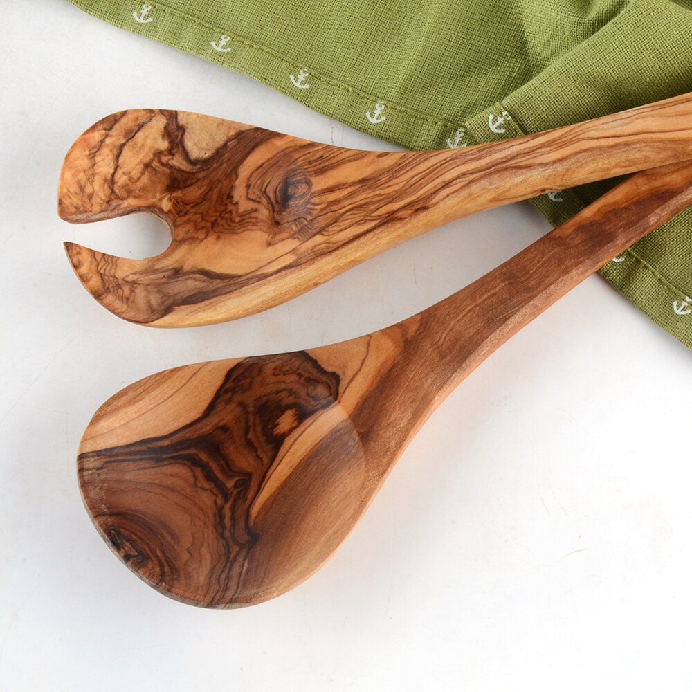 Gebruiksvoorwerpen Set voor Keuken Koken Lepels Gereedschap voor Anti-aanbak Kookgerei, Natuurlijke Olijf hout kitchenwares # 600PF