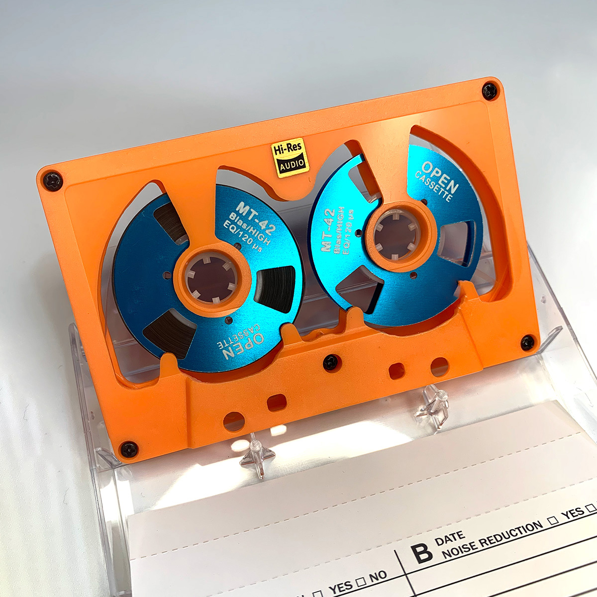 Retro Blank Audio Tape Type Handmade Audio Cassette Reel to Reel Cassette 50 Min Double-Sided Metal Reel for Walkman Recording: Yellow