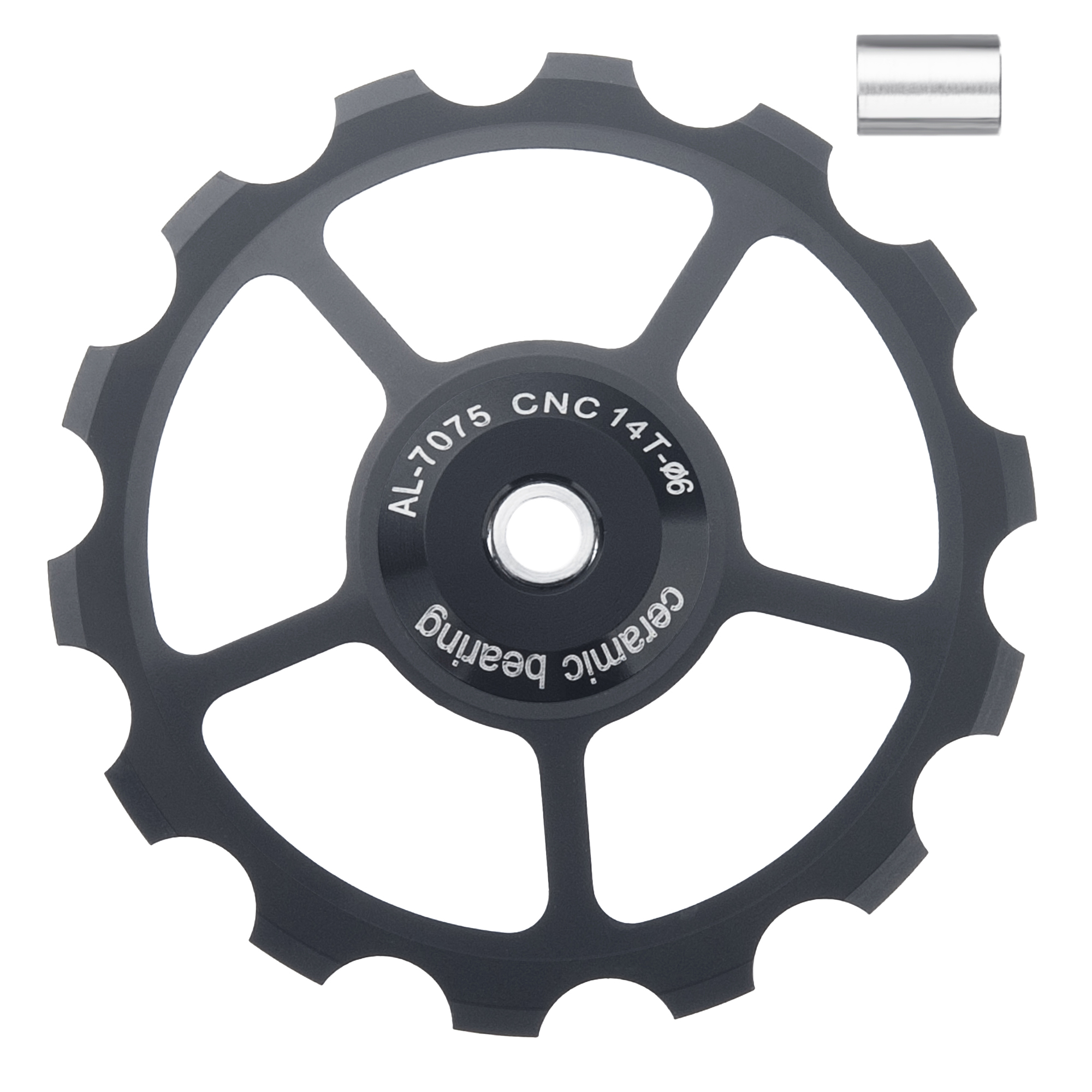 SENSAH MTB desviador trasero de bicicleta rueda Jockey polea de rodamiento de cerámica AL7075 CNC rodillo guía de bicicleta de carretera 11/12/13/14/15T: Azul marino