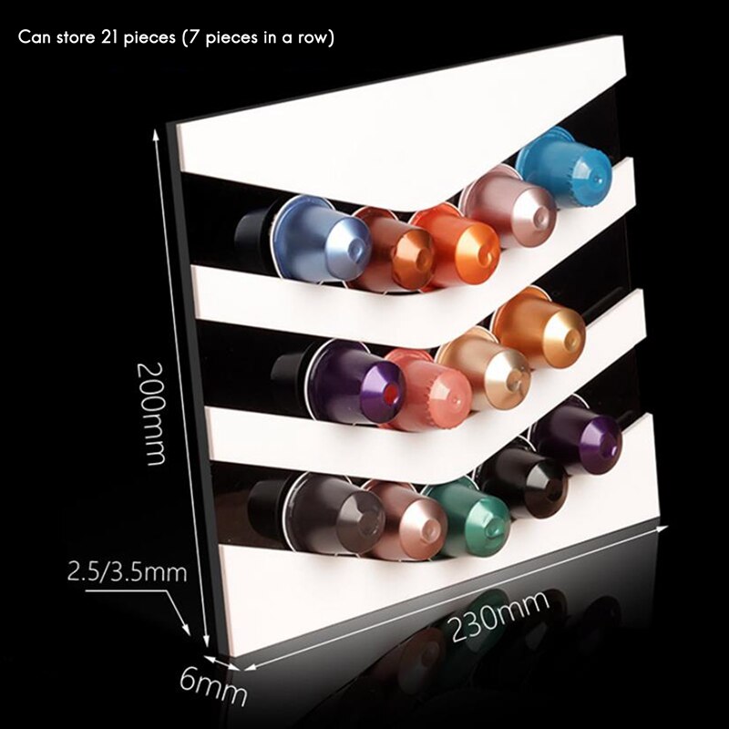 Acrylic Coffee Pods Holder for Nespresso Coffee Capsules Storage Drawer Holder & Organizer (21 Pods)