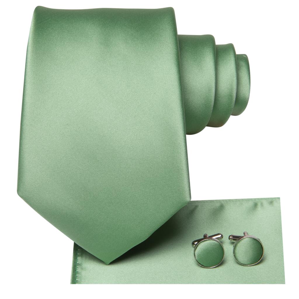 Sage Grün Solide Silk Hochzeit Krawatte Für Männer Handky Manschettenknopf Herren Krawatte Set Business Party Hallo-krawatte