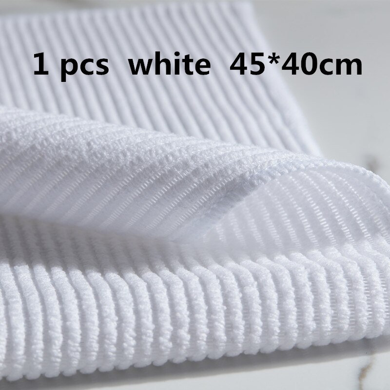 Mærke køkkenhåndklæde hvid klud til opvasketørring  , 16 x 18 tommer, superabsorberende stangservietter håndklæder rengøringsklud til hjemmeklude: 45-40cm 1pc