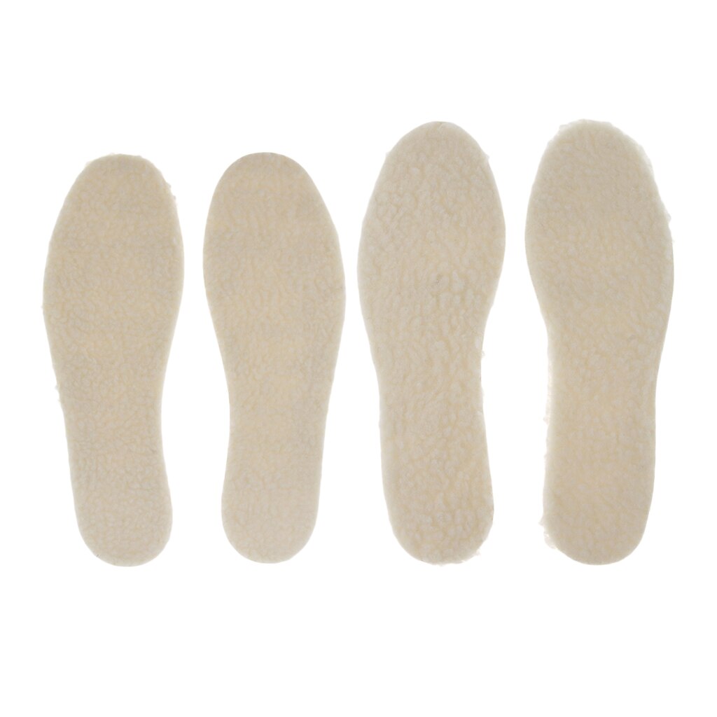 2 Pairs Fleece Warm Shoe Insoles Winter Thermal Boot Inserts Pads Kids Adult