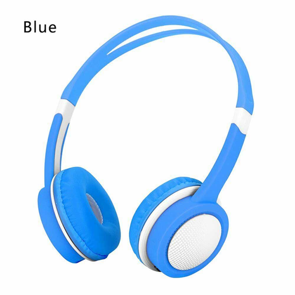 3.5mm écouteurs casque pour enfants sécurité réglable musique casque stéréo écouteurs avec micro pour PC téléphone Mobile accessoires: Bleu