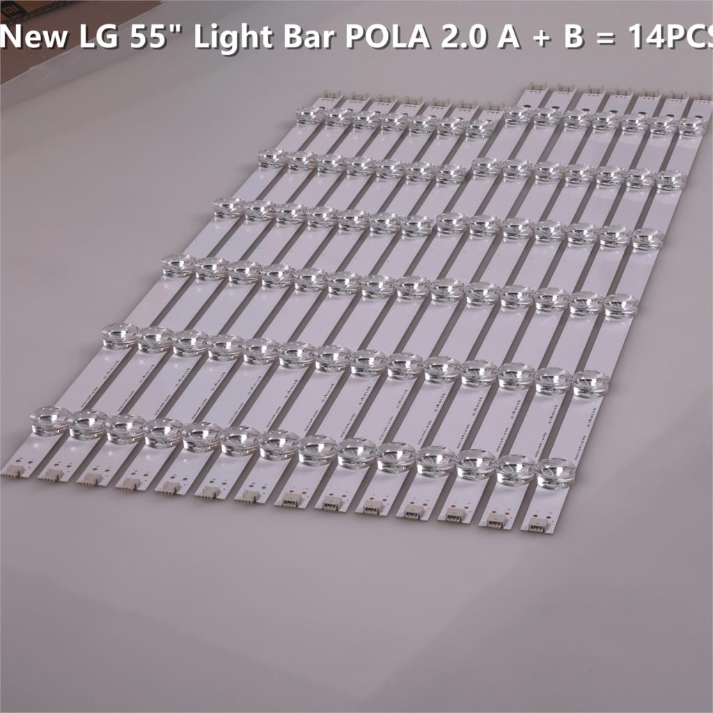 Originele 14 Stks/set Led Backlight Strip Voor Lg 55LN5400 55LN6200 55LA6210 55LA6208 LZ5501LGEPWA DL84 R L Pola2.0 55 Inch