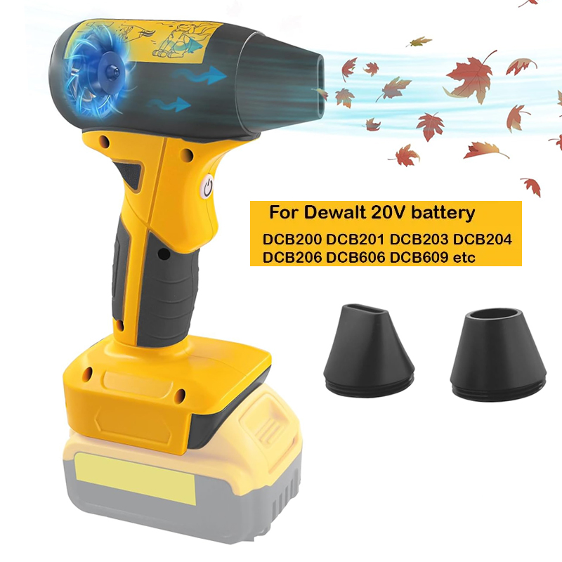 Ventilateur portable sans fil pour Dewalt, souffleurs pour DCB200, DCB201, DCB203, batterie 18-20V, 130000 tr/min, moteur turbo