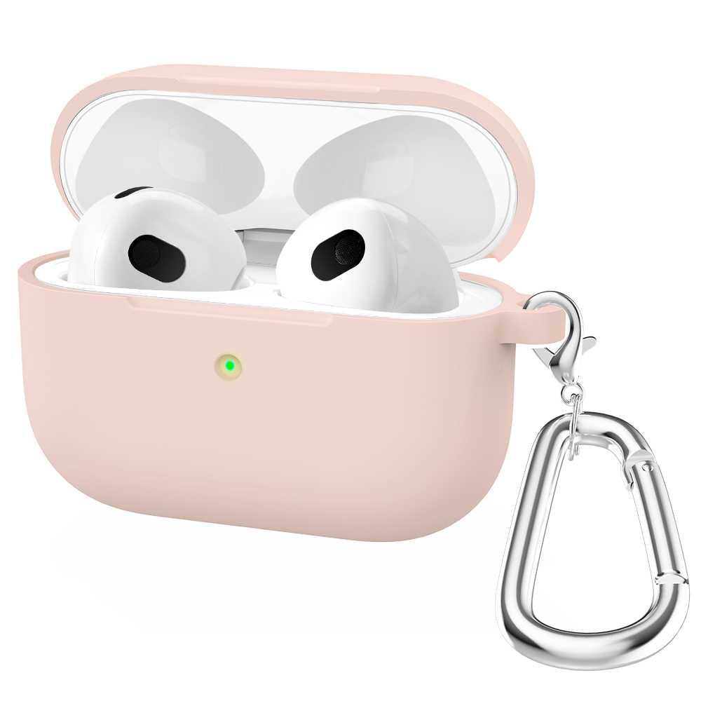 Silicone Cases For Apple Airpods 3rd generation Protective Shockproof Wireless Earphones Cover With Hook for air pods 3 Box Bags: PURPLE
