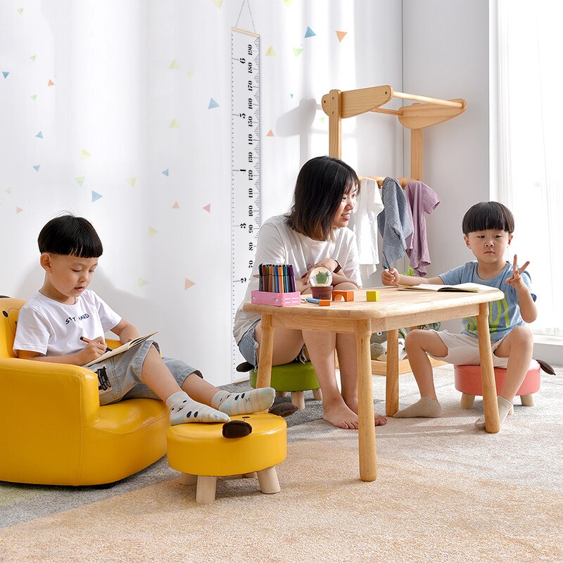 hogar sofá taburete bonito tela arte sala de estar mesa de té mound madera pequeño taburetes para pie BANCO DE taburetes para niños