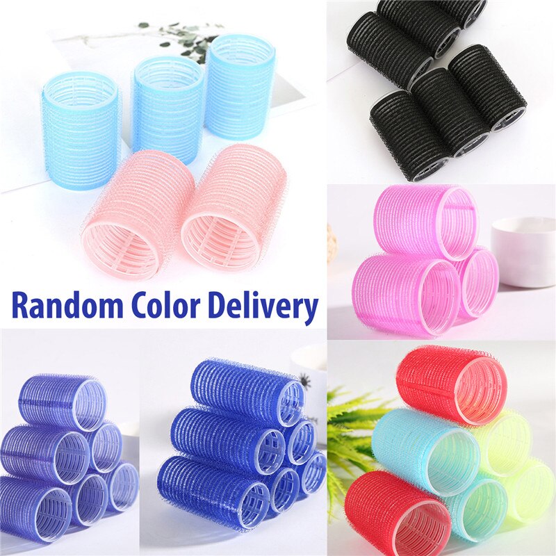 6 stuks haarrollers, krulspelden, zelfklevende rollers, thuisgebruik krulspelden, haarkleverige stylingtools voor haarverzorging: 2.8 x 6.3cm
