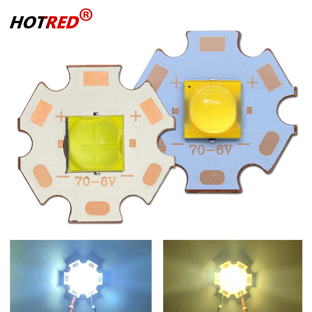 DC3V/6V/12V XHP70 LED High Power 7070 XHP70.2 Chip Ceramic Bracket Bead 20W 40W XHP70.2 XHP50.2 Latarka czołowa Szperacz