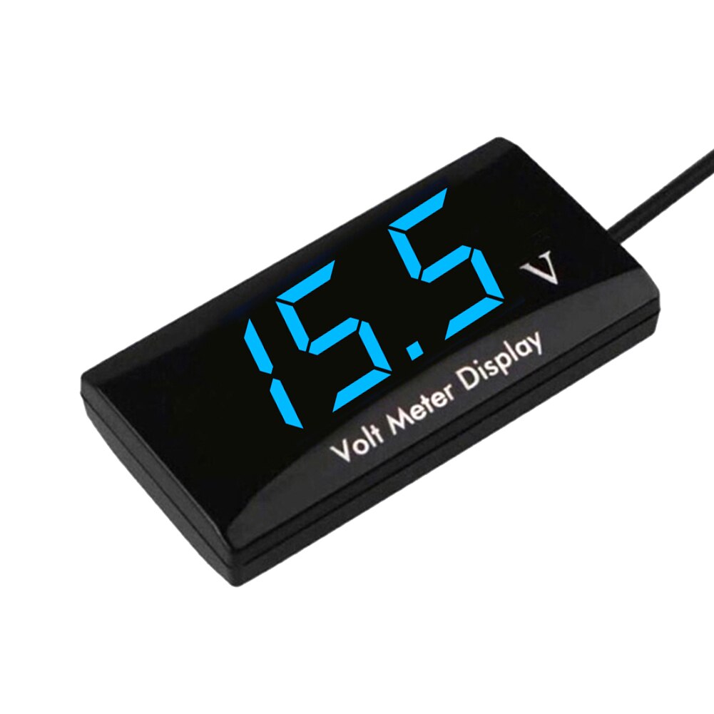 12V SPEC Digital LED Display Voltmeter Car Motorcycle Volt Gauge Panel Meter Red Yellow Blue Green