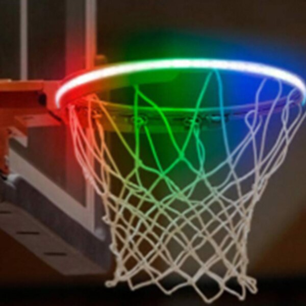 LED Basketball Hoop Lights Solar Light Basketball Rim Light Glow in the Dark for Indoor/Outdoor Basketball Hoop
