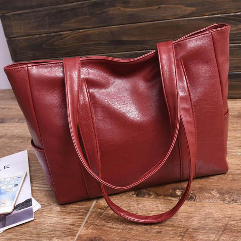 Vrouwen Veelzijdige Handtas Zachte Aanbieding Pu Lederen Tassen Rits Messenger Bag/ Splice Enten Vintage Schouder Crossbody Tassen: red